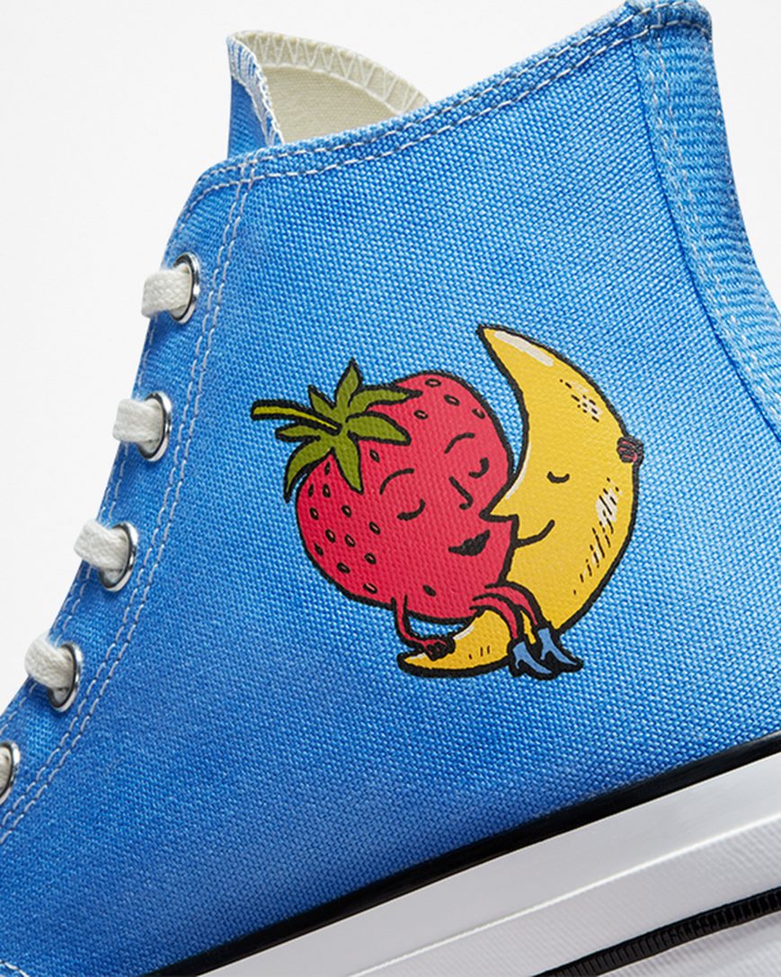 Women's Converse x Sky High Farm Workwear Chuck 70 High Top Shoes Blue / Multicolor / White | AU 1E894Y